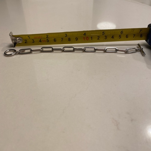 7” silver paper clip bracelet - Picture 2 of 2